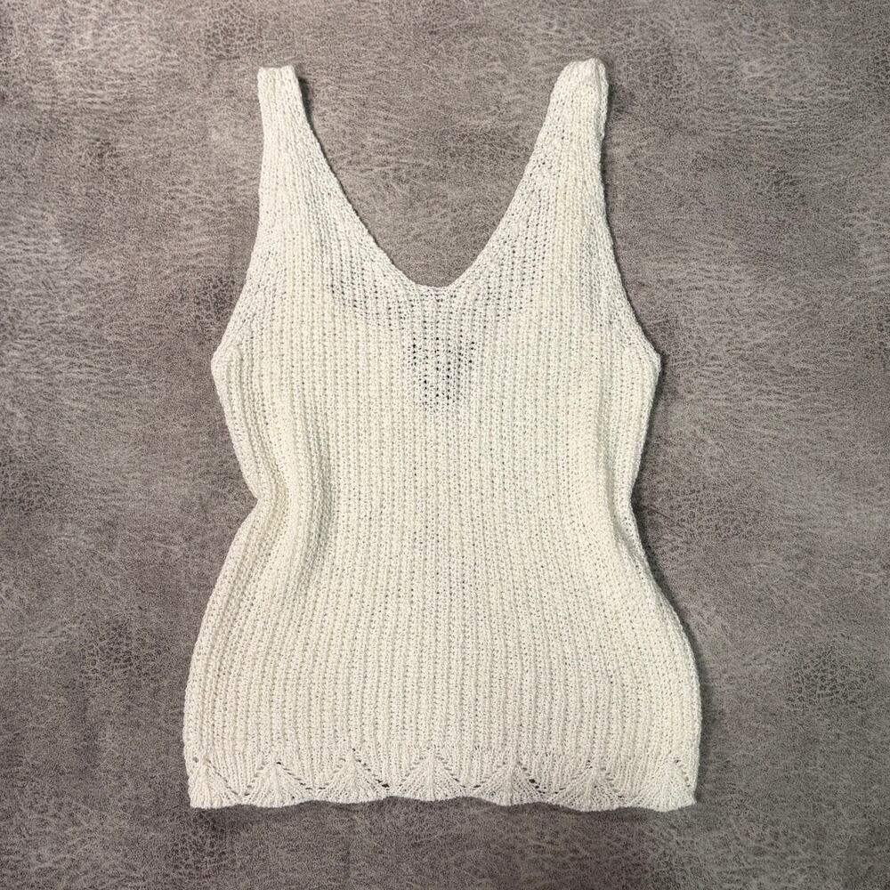 White Soft Knit Tank Top